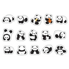 Lot de 45 Stickers avec comme thème  des Panda. Détails