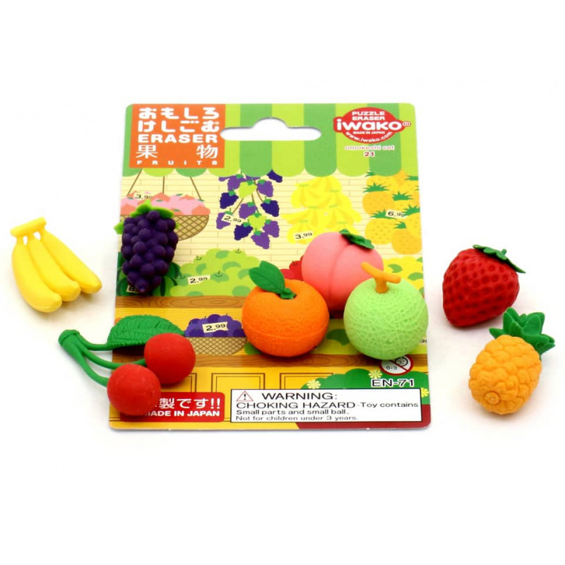 Lot de Gommes Fruits Japonais - Iwako - Gomme japonaise