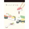 Bloc Notes avec pour motif des sushis Marrants