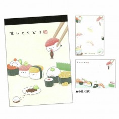 Bloc Notes avec pour motif des sushis Marrants - Détails